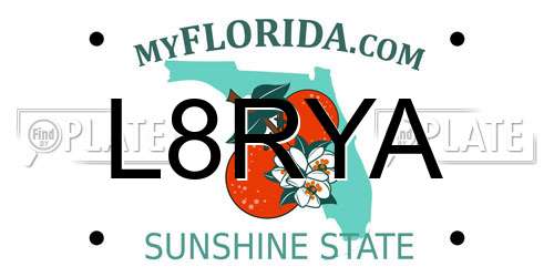 L8RYA Florida License Plate