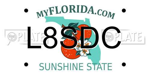L8SDC Florida License Plate