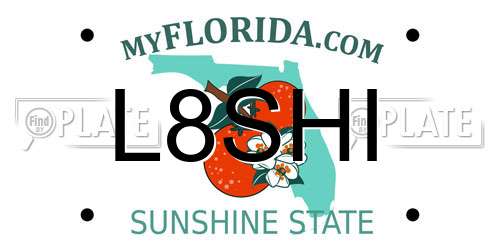 L8SHI Florida License Plate