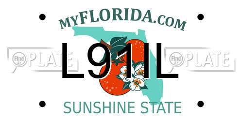 L91IL Florida License Plate