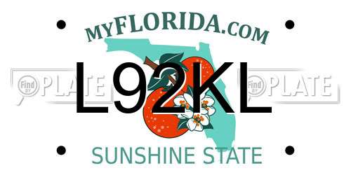 L92KL Florida License Plate
