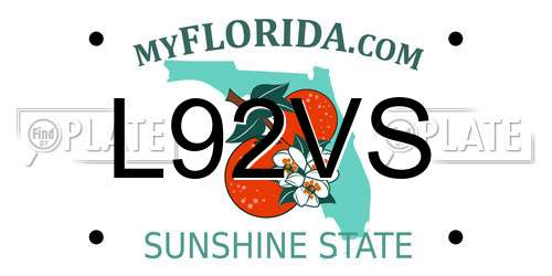 L92VS Florida License Plate
