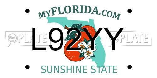 L92YY Florida License Plate