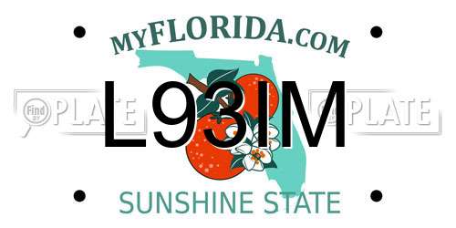 L93IM Florida License Plate