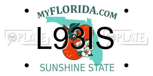 L93IS Florida License Plate