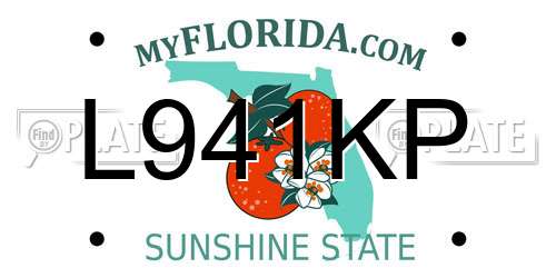 L941KP Florida License Plate