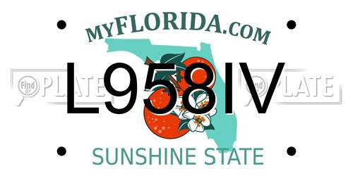L958IV Florida License Plate