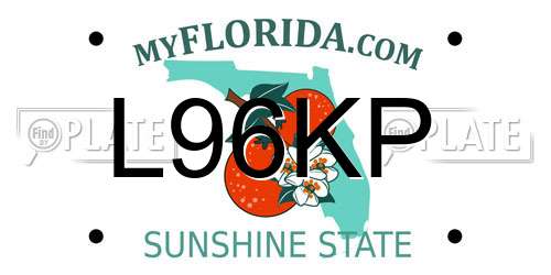 L96KP Florida License Plate