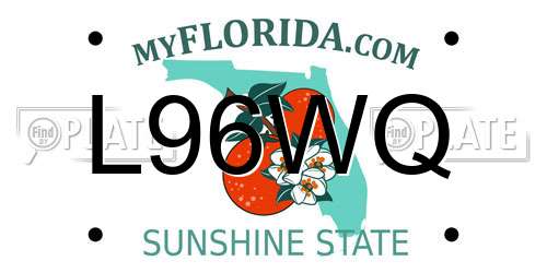 L96WQ Florida License Plate