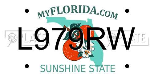 L979RW Florida License Plate