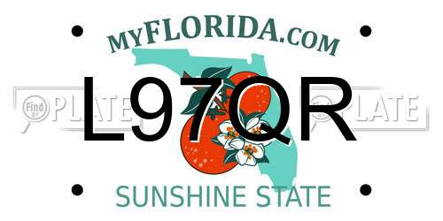 L97QR Florida License Plate