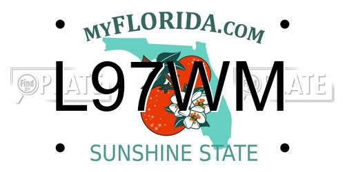 L97WM Florida License Plate