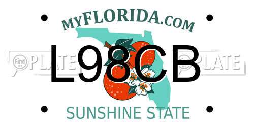 L98CB Florida License Plate