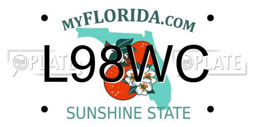 L98WC Florida License Plate