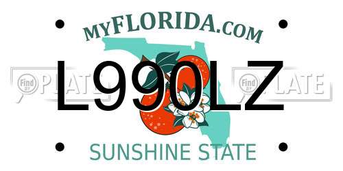 L990LZ Florida License Plate