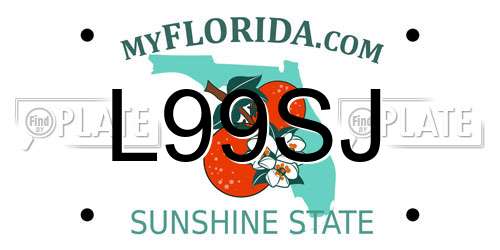 L99SJ Florida License Plate