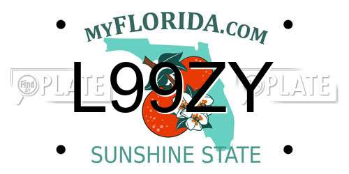 L99ZY Florida License Plate