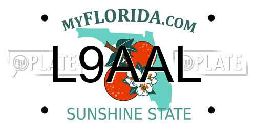 L9AAL Florida License Plate