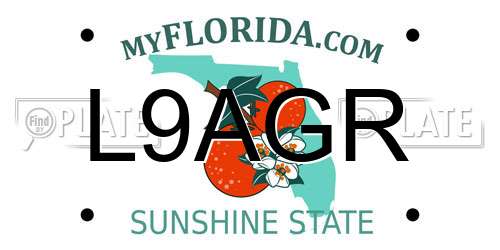 L9AGR Florida License Plate