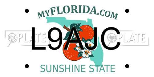 L9AJC Florida License Plate