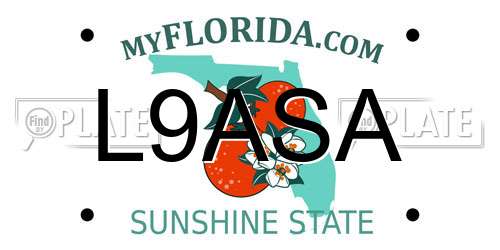 L9ASA Florida License Plate