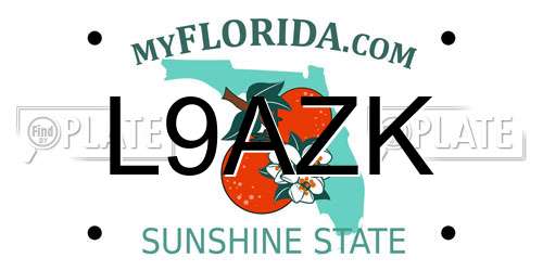 L9AZK Florida License Plate