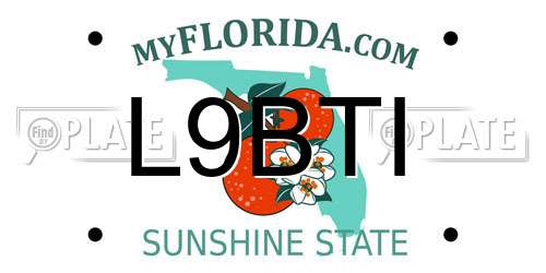L9BTI Florida License Plate