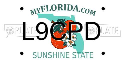 L9CPD Florida License Plate