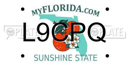 L9CPQ Florida License Plate