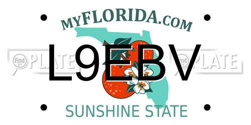 L9EBV Florida License Plate