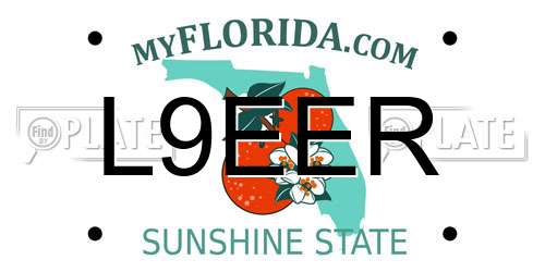 L9EER Florida License Plate
