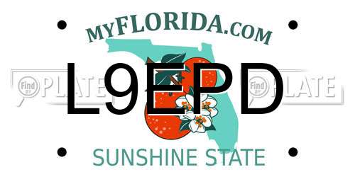 L9EPD Florida License Plate