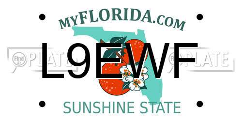 L9EWF Florida License Plate