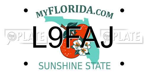L9FAJ Florida License Plate
