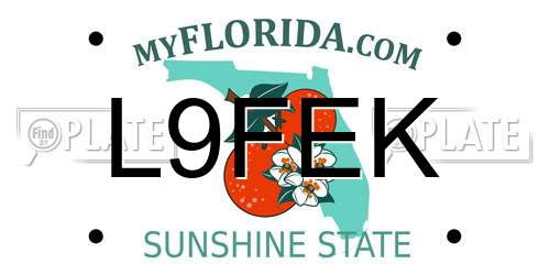 L9FEK Florida License Plate