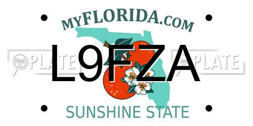 L9FZA Florida License Plate