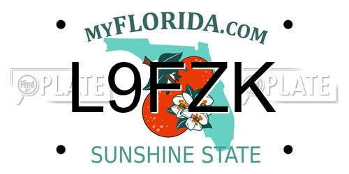 L9FZK Florida License Plate