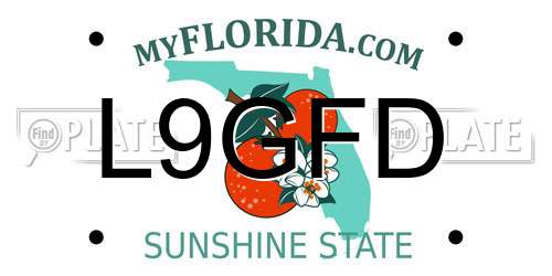 L9GFD Florida License Plate