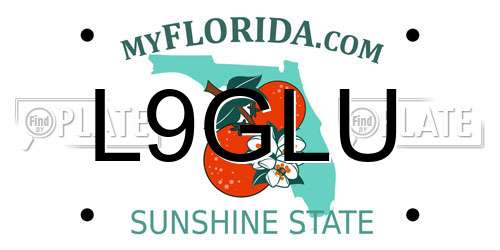 L9GLU Florida License Plate