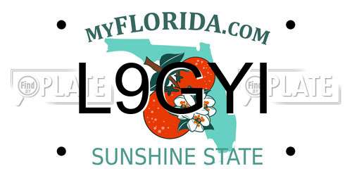 L9GYI Florida License Plate