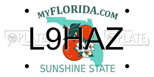 L9HAZ Florida License Plate