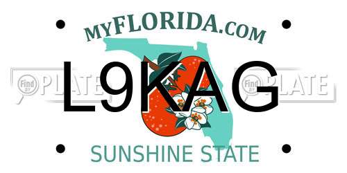 L9KAG Florida License Plate