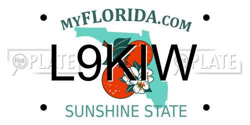 L9KIW Florida License Plate