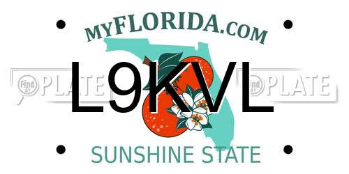 L9KVL Florida License Plate
