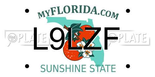 L9LZF Florida License Plate