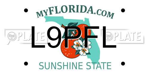 L9PFL Florida License Plate