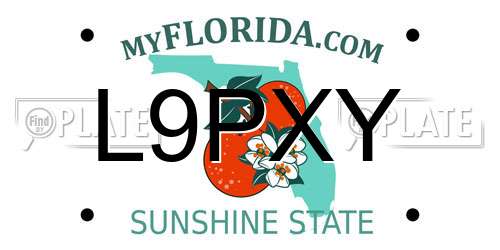 L9PXY Florida License Plate