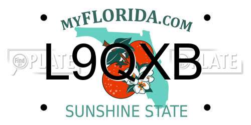 L9QXB Florida License Plate
