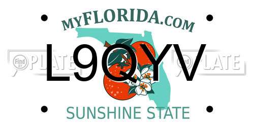 L9QYV Florida License Plate