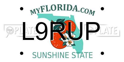 L9RUP Florida License Plate